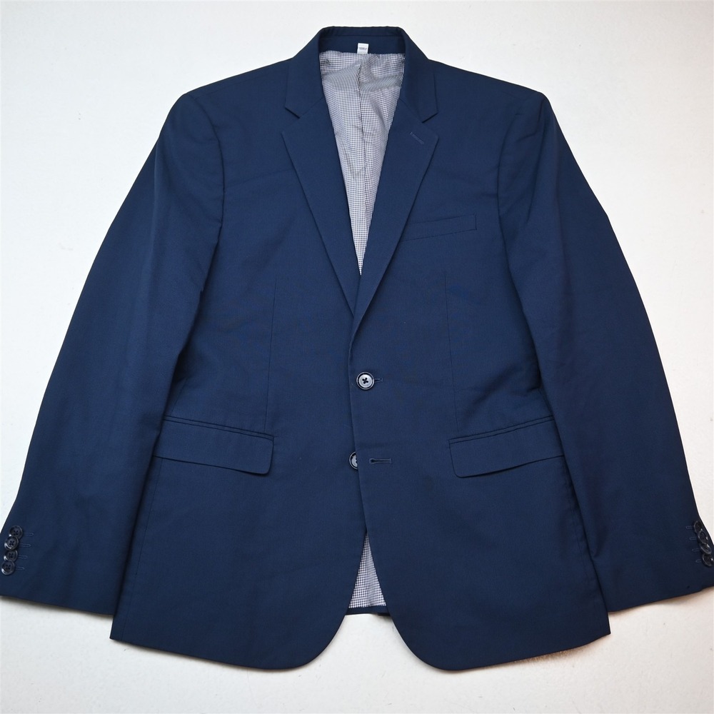 Express 40S Blue Stretch Extra Slim Mens Blazer Suit Jacket Sport Coat